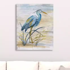 Blue Heron Giclee Canvas Art Print