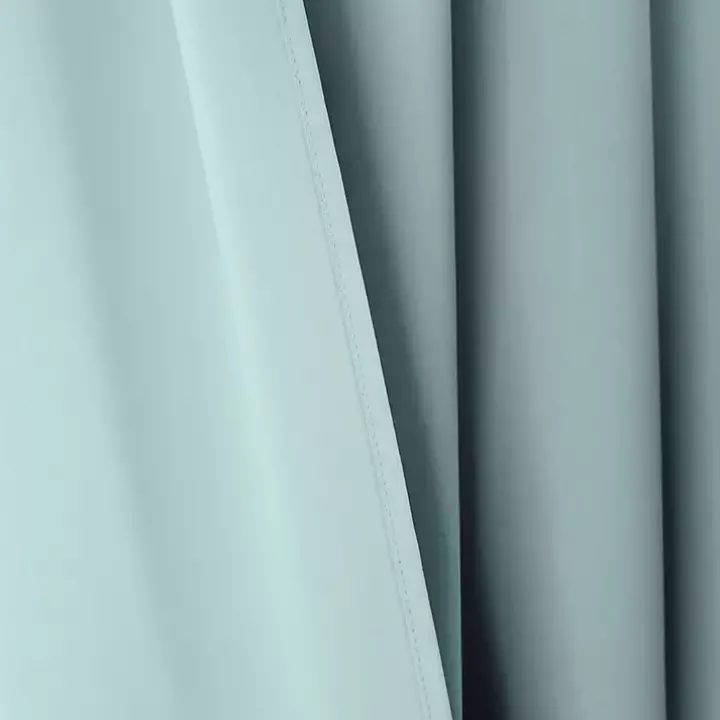 Blue Knotted Curtain Panel Set, 84 in.
