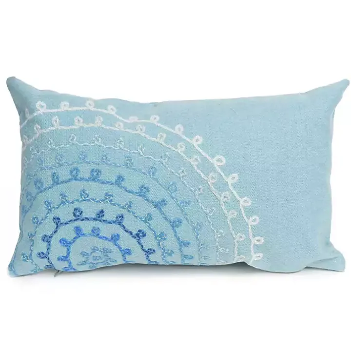 Blue Lamontage Swirl Outdoor Lumbar Pillow
