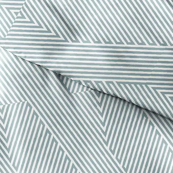 Blue Linear 3-pc. King Duvet Cover Set
