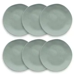 Blue Melamine Santal Salad Plates, Set of 6