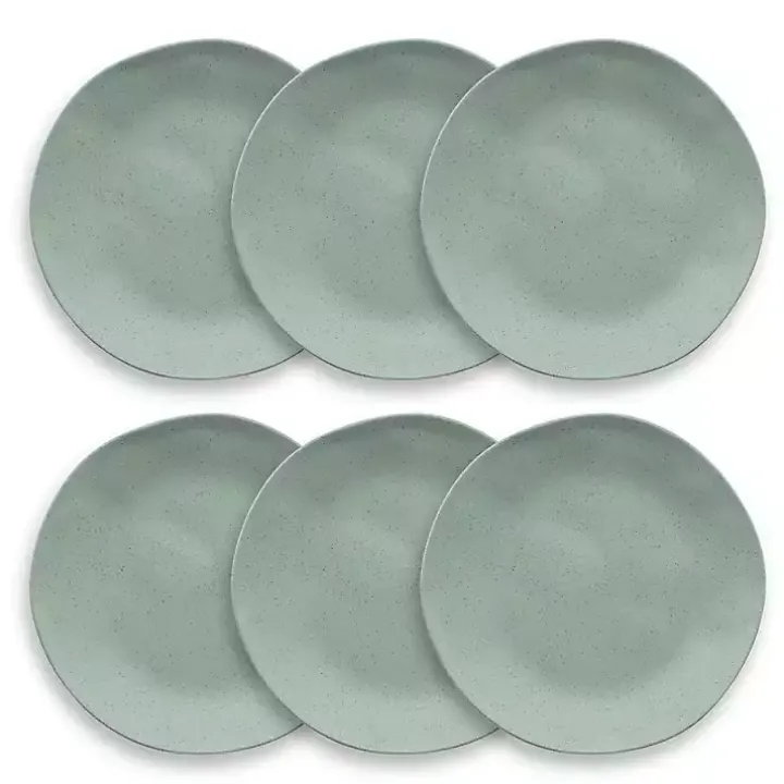 Blue Melamine Santal Salad Plates, Set of 6
