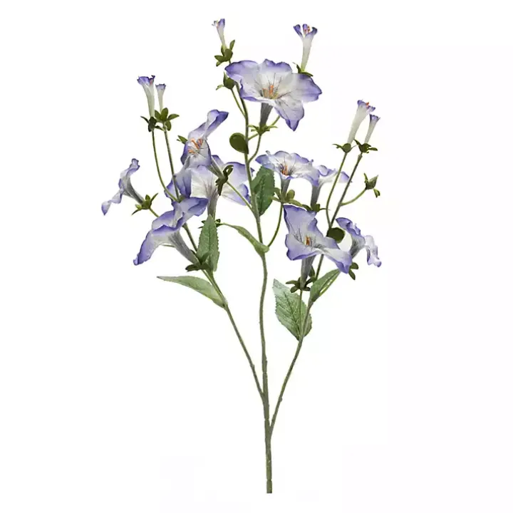 Blue Morning Glory Flower Sprays, Set of 6