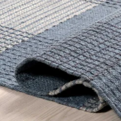 Blue Plaid Emily Henderson x RugsUSA Area Rug, 6x9