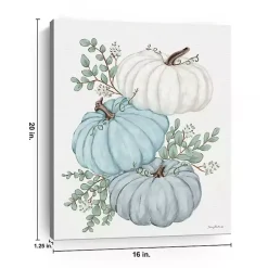 Blue Pumpkin Trio Canvas Art Print