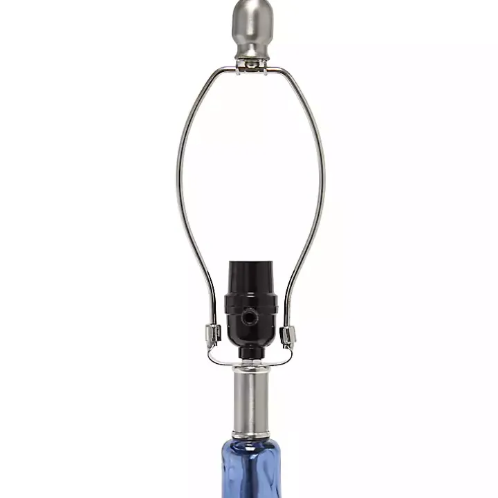 Blue Rippled Glass Droplet Table Lamp