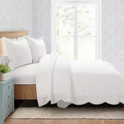 Blue Scalloped Edge 3-pc. King Comforter Set