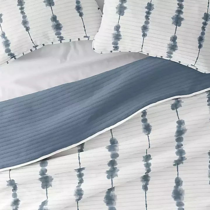 Blue Shibori Reversible 2-pc. Twin Quilt Set