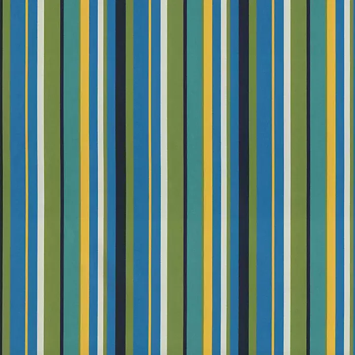 Blue Topanga Striped Outdoor Chaise Cushion