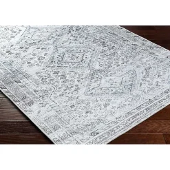 Blue Traditional Washable Area Rug, 6x9
