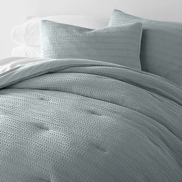 Blue Waffle Ultra-Soft 3-pc. Twin Comforter Set