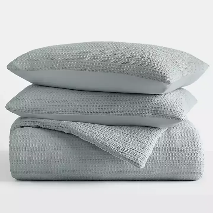 Blue Waffle Ultra-Soft 3-pc. Twin Comforter Set