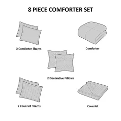 Blue Watercolor 8-pc. Full/Queen Comforter Set
