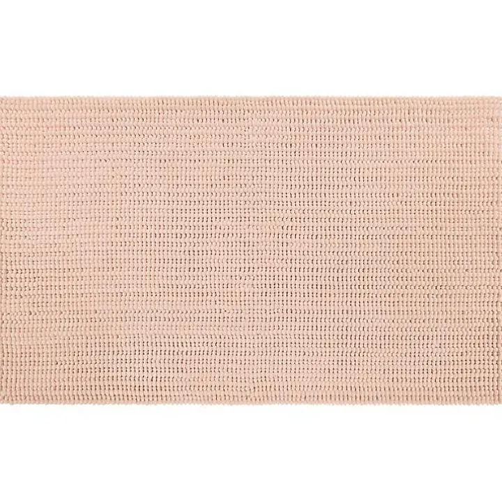 Blush Memory Foam Chenille Bath Mat, 34 in.