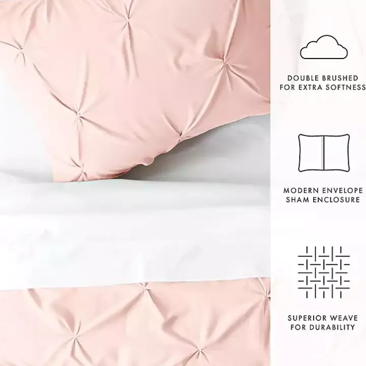 Blush Pinched 2-pc. Twin Duvet Cover Set
