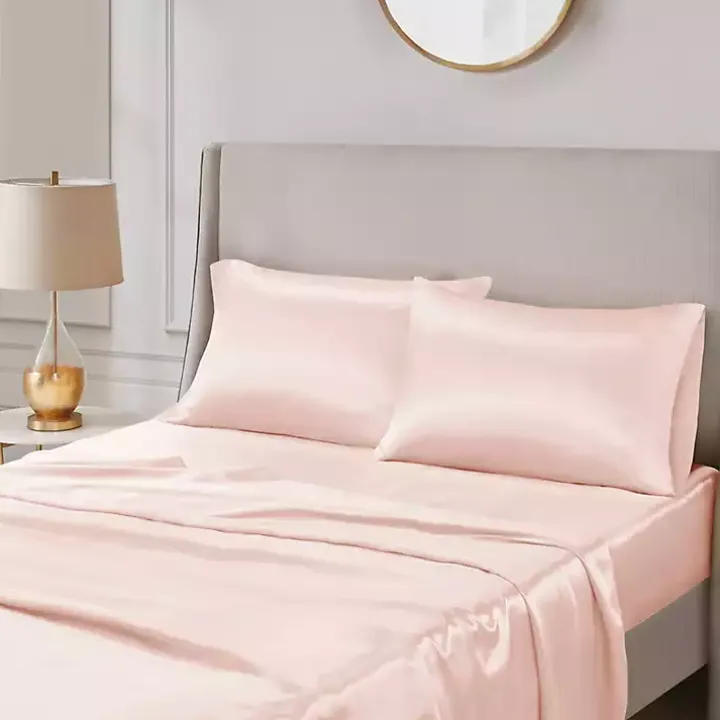 Blush Satin King 2-pc. Pillow Case Set