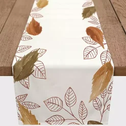 Bordered Autumn Leaves Table Runner, 90 in.