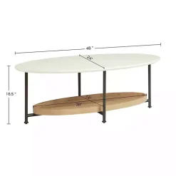 Bowie Wood and Metal Coffee Table