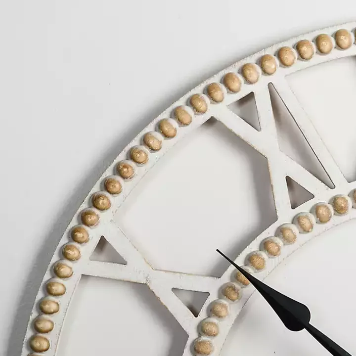 Brett Beaded Wood Wall Clock