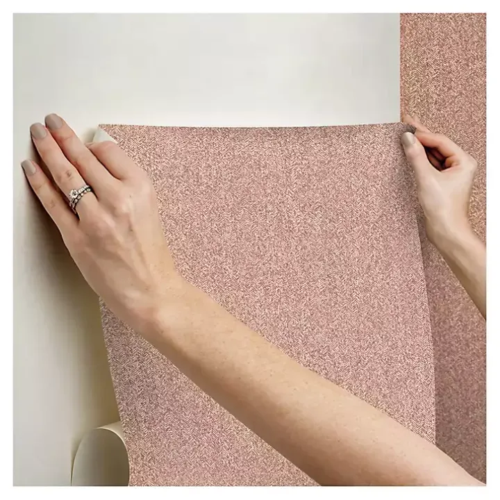 Brick Textured Cross Woven Peel & Stick Wallpaper
