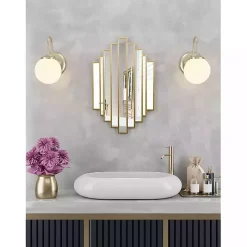 Briggs Gold Metal Panels Wall Mirror