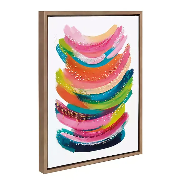 Bright Abstract Framed Canvas Art Print