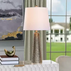 Bronze Hammered Table Lamp