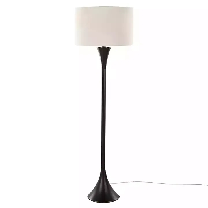 Bronze Metal Hourglass Floor Lamp