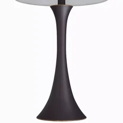 Bronze Metal Hourglass Table Lamps, Set of 2