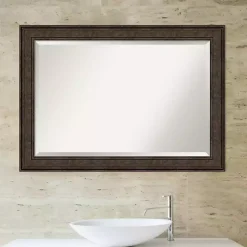 Bronze Panel Frame Beveled Mirror