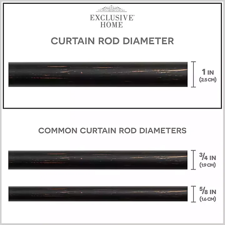 Bronze Stacked Cylinder Curtain Rod, 120 in.