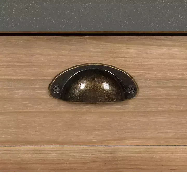 Brown and Gray Wood 2-Drawer Console Table