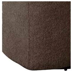 Brown Boucle Barrel Swivel Accent Chair