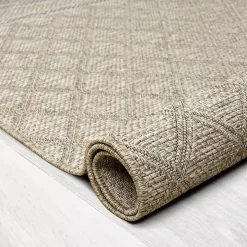 Brown Diamond Lattice Indoor/Outdoor Rug, 8x10