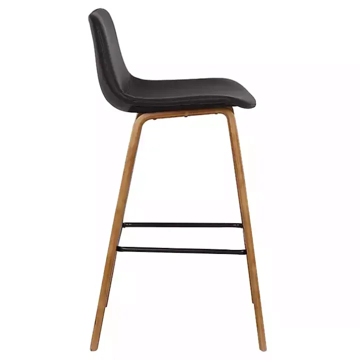 Brown Faux Leather Maddie Bar Stool