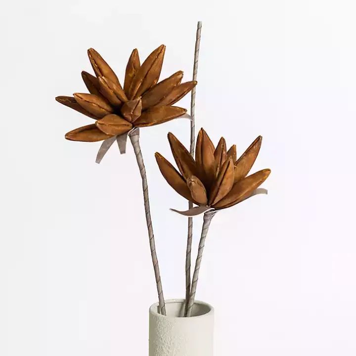 Brown Foam Flower Sprays, Set of 2