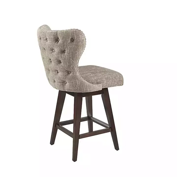 Brown Ivey High Wingback Swivel Counter Stool