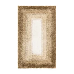 Brown Ombre Border Bath Mat, 2x4