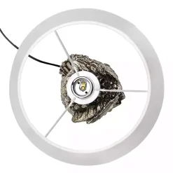 Brown Owl and White Shade Table Lamp