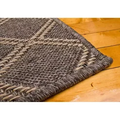 Brown Santorini Trellis Outdoor Area Rug, 6x9