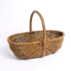 Brown Willow Flower Basket