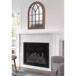 Brown Windowpane Arch Nala Mirror