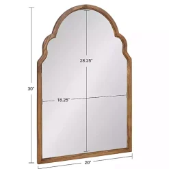 Brown Wood Arch Hogan Wall Mirror