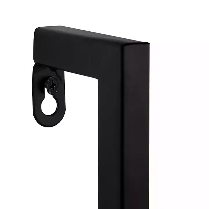 Brown Wood Black Metal Frame 3-pc. Wall Shelves
