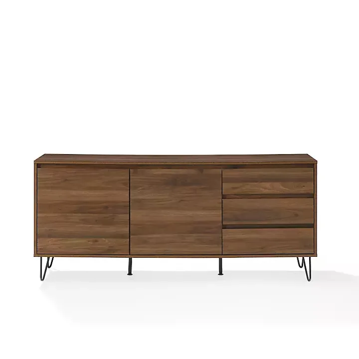 Brown Wood Hairpin Legs Media Cabinet