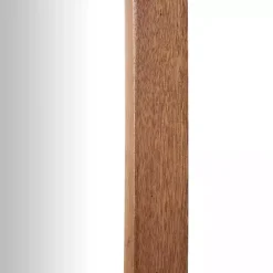 Brown Wood Rounded Edges Mirror