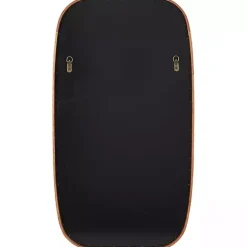 Brown Wood Rounded Edges Mirror