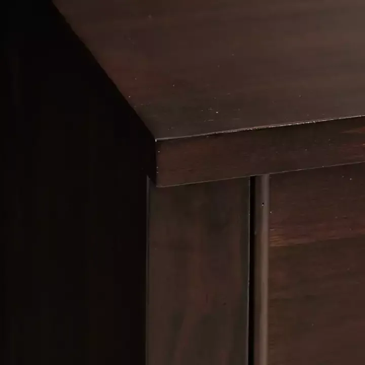 Brown Wood Turned Legs 2-Drawer Chest