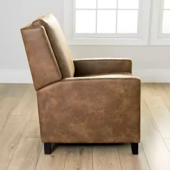 Brown Wyatt Faux Leather Recliner