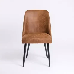 Brown Wyatt Faux Leather Dining Chair